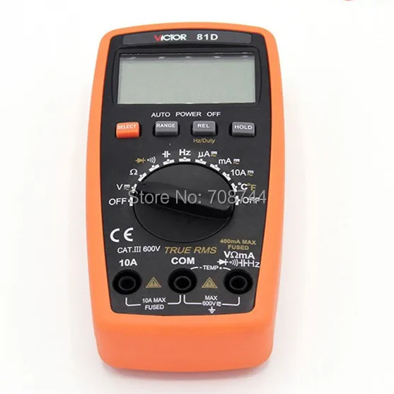 

VICTOR VC81D 3 3/4 Auto Range Digit Multimeter Can Measure Auto-range Temperature / Frequency Measurement