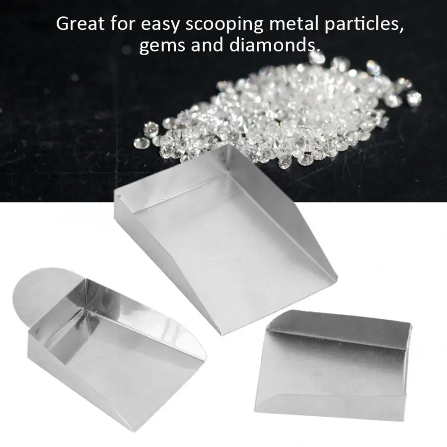 Professional 3PCS Jewelry Shovel for Diamond Beads Pearls Gem Scoop Tools Stainless Steel Making Tool Jeweler a | Украшения и
