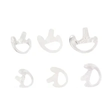 3 Pairs Transparent Silicone Soft Earbud for Walkie Talkie Covert Acoustic Tube Earpiece Small/Middle/Large J6116Z