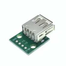 5 шт. type A Female USB To DIP 2,54 мм разъем для печатной платы USB разъем