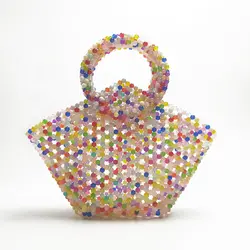 Желе обертка карамельный цвет дизайн Ручной работы Бусины женская сумка обертка тканые желе бисером женская сумка