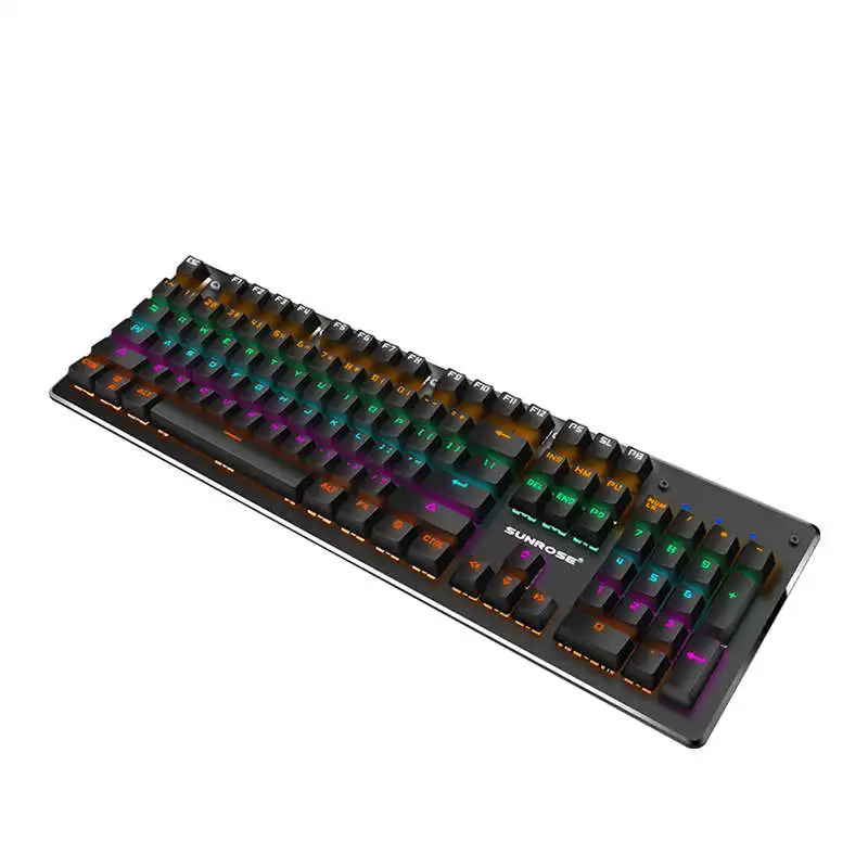 Sunrose T610 104 клавиши английские проводные Usb с подсветкой механические Rgb игровые