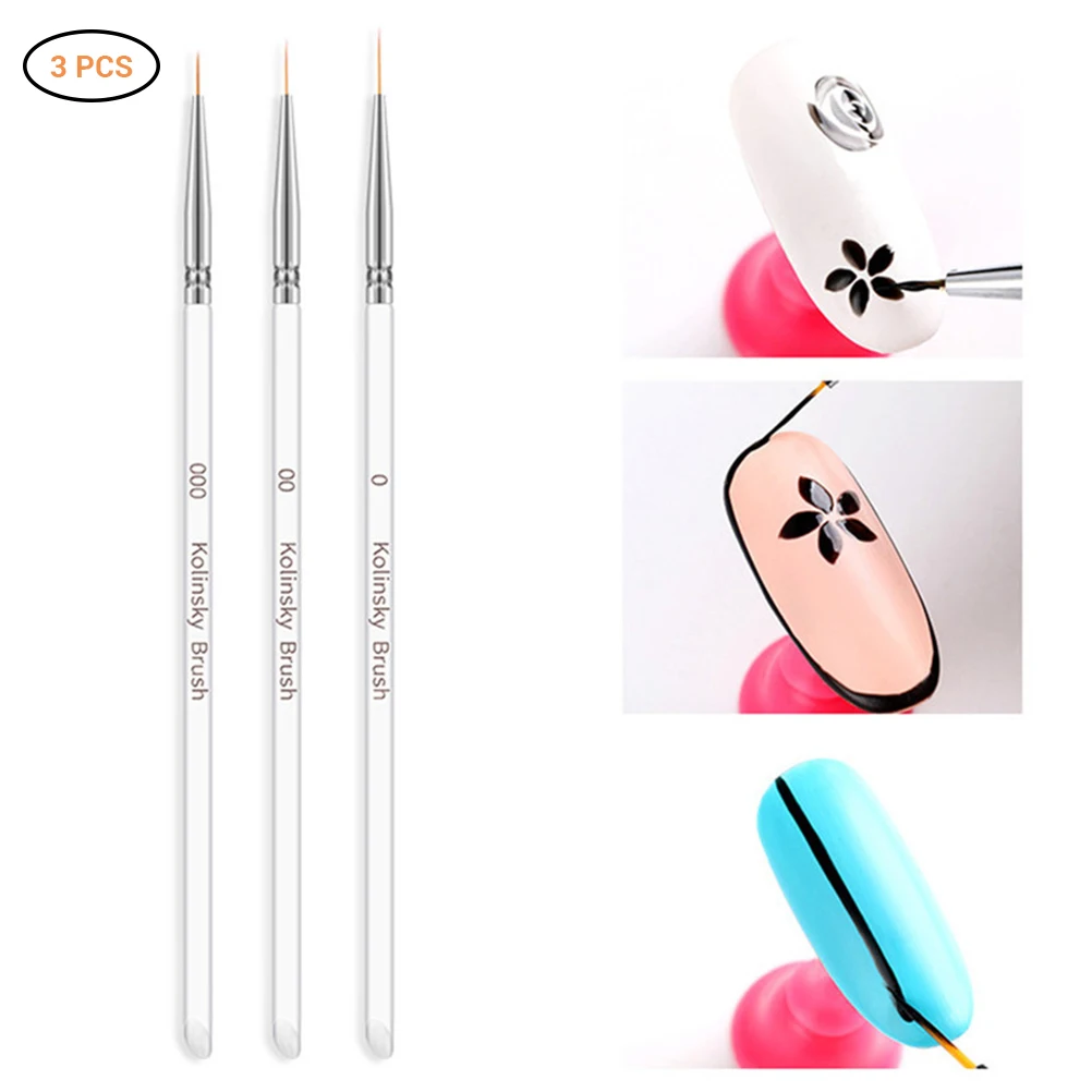 

3 PCs Professional Nail Painting Flowers Pen Set Nail Art Dotting Tool Home Nail Art Pen