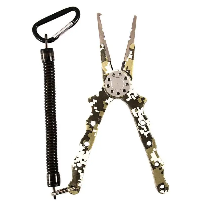 

6.5 inch Multi-Function Stainless Steel Fishing Tackle Hooks Remover Fishing Pliers Split Ring Cutters Accessories