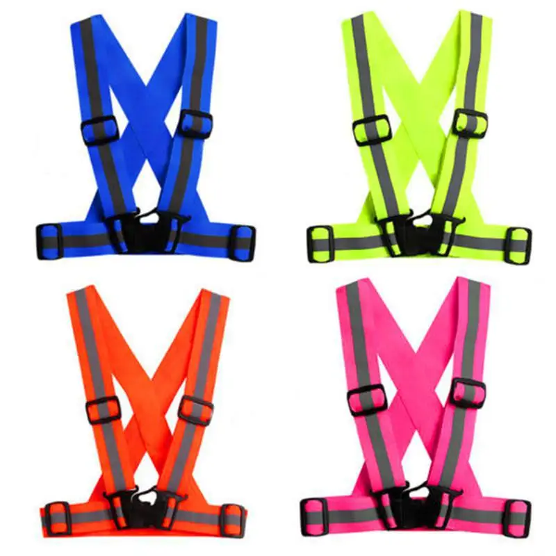 

Unisex Adjustable Reflective Vest High Visibility Safety Straps for Jogging Cycling Walking Running