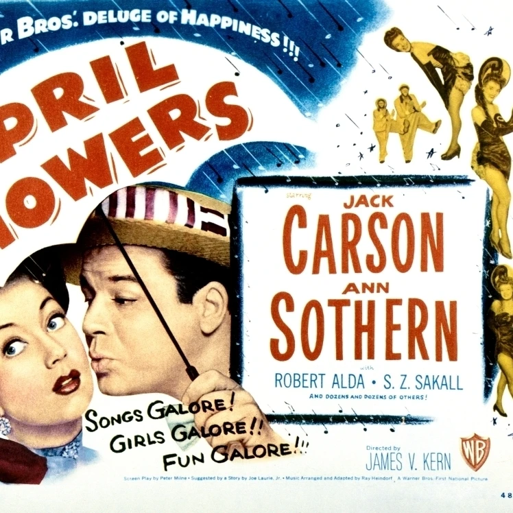 Апрель душ Ann Sothern Jack Carson 1948 постер с фильмом Masterprint (14x11) | Дом и сад