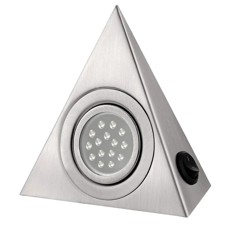  Newest LED Closet Cabinet Lamp Kitchen Under Cabinet Lighting Triangle Led Light Stainless Steel Do - 32961519732