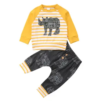 

2 pieces Long Sleeve T Shirt Top and Pant For Baby Boy Autumn Clothes