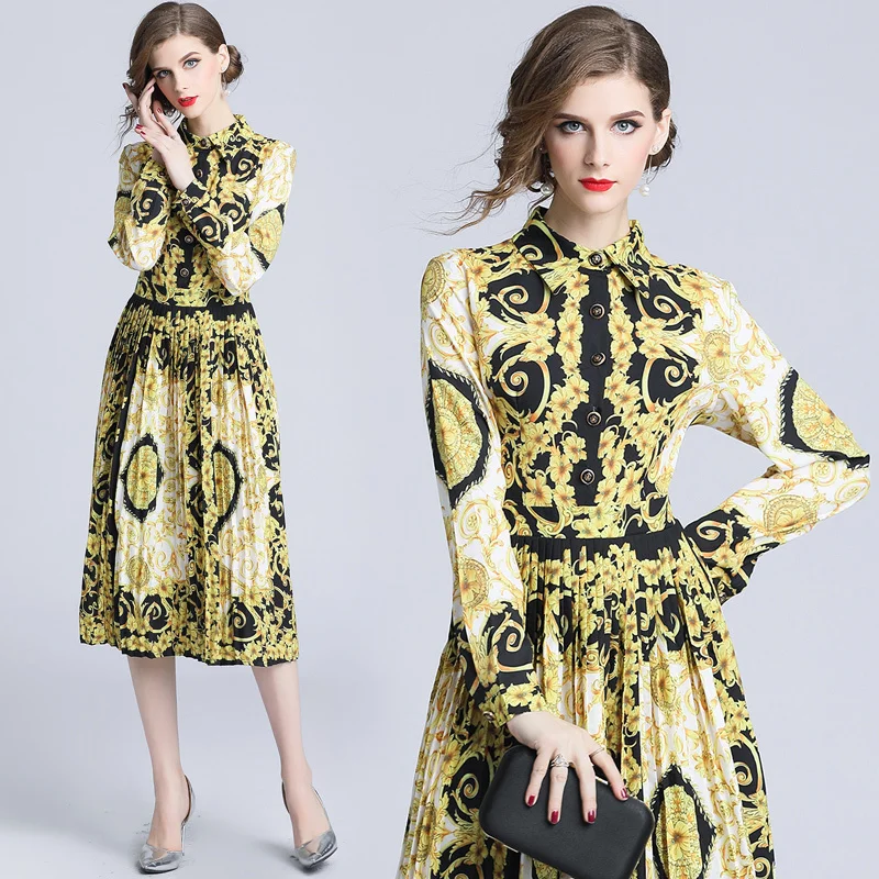Брендовое подиумное платье Vestidos Verano 2018 Robe Femme Hiver Vestiti Donna рождественское осеннее с