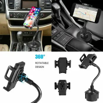 

Universal Car Mount Adjustable Gooseneck Cup Holder Stand Cradle For Cell Phone Mobile