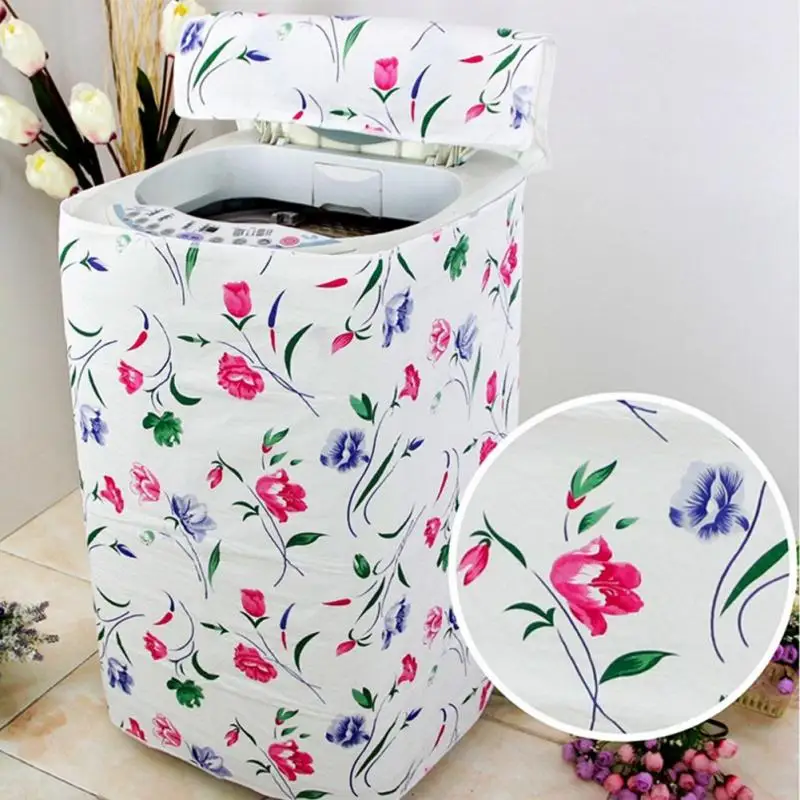 Floral Printed Sunscreen Case Washing Machine Cover Dust proof Cover
