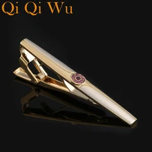 2017 New Luxury Gold Plated Tie Clip For Mens Wedding Gift Pin Clasp Tie Bar Fashion Classic Tie Clips For Business Suit Necktie vintage tie clip necktie feather archor mustache tie clip bar clasp cufflinks for mens gemelos para hombre camisa
