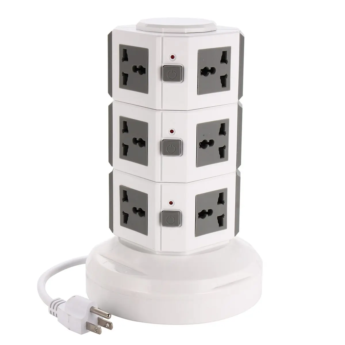 

Multifunction Smart Tower Strip Extension Lead Socket 9 Ports+6 USB Vertical Power Cable USB Charging Ports Electrical Sockets