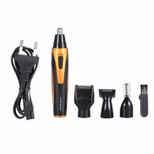 Elétrica Nariz Aparador de Ouvido Templo Cabelo Clipper Barbear Barba Shaver For Men 4 Em 1 Máquina Aparador de nariz