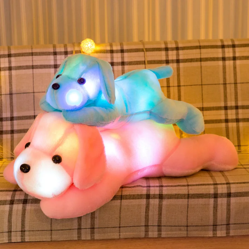 

35/50cm Creative Light Pillow LED plush Dog Stuffed Toy with Light Dog Pillow Best Gift for girl Kids and Friends toys for child