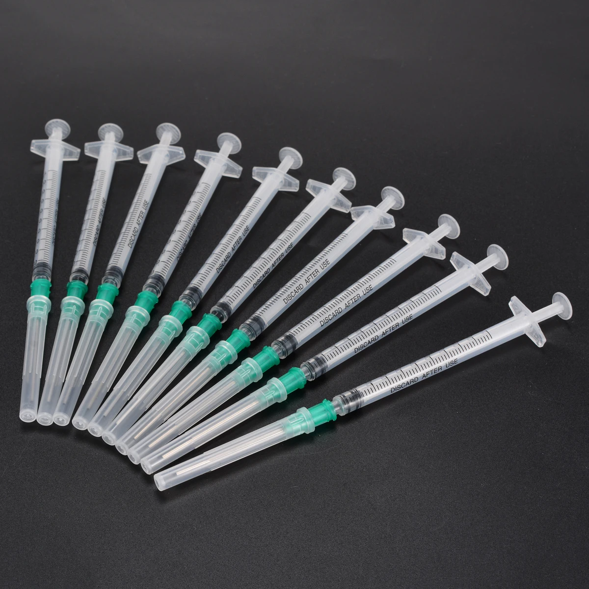 

10pcs/Set 1ml Measure Syringe +18Ga 1.5 inch Blunt Tip Needle + Protective Cover Caps Kit for Industrial Glue Syringe