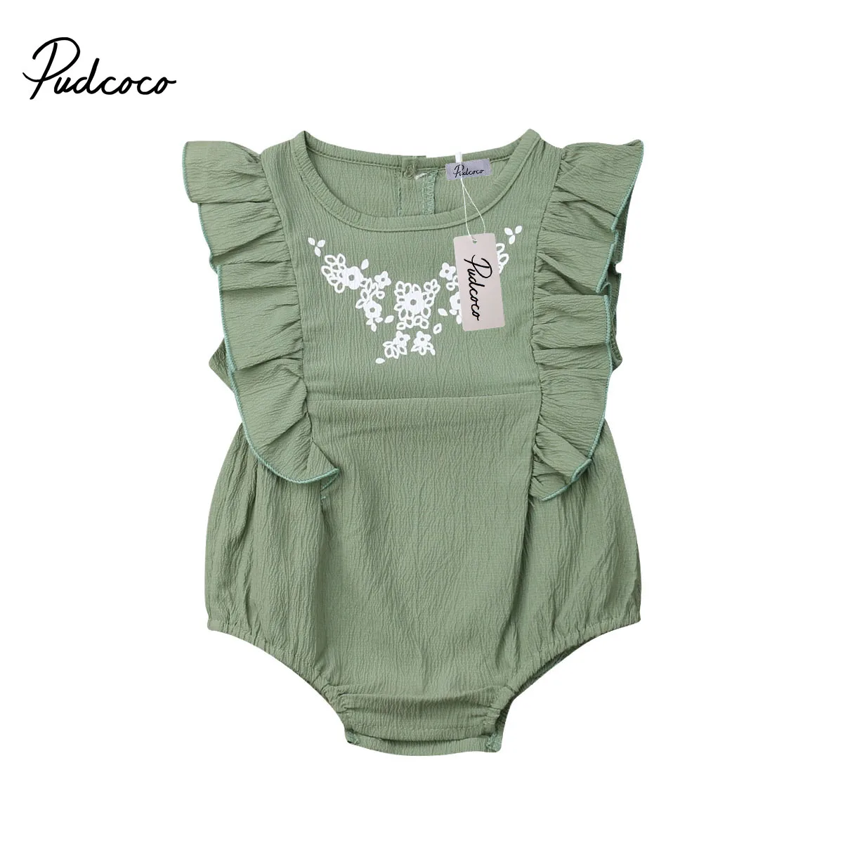 

Frozen Summer 2019 Cute Baby Girl Boy Ruffle Romper Jumpsuit Outfits Sunsuit for Newborn Infant Children Clothes Kid Clothing