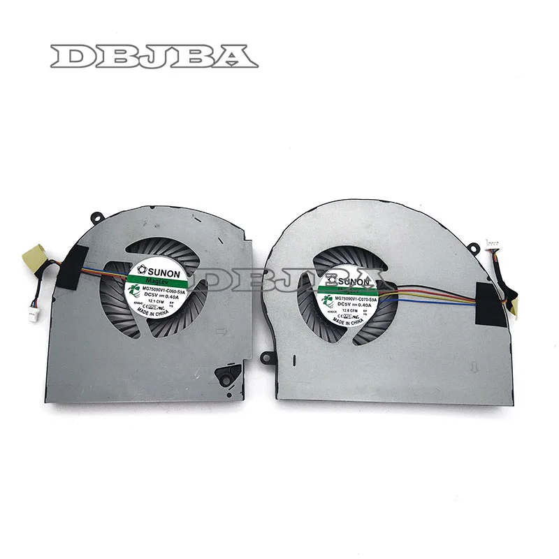 Вентилятор для Dell Alienware 17 R4 R5 ALW17C CPU + GPU Fan MG75090V1 C060 S9A C070 охлаждения|Охлаждающие