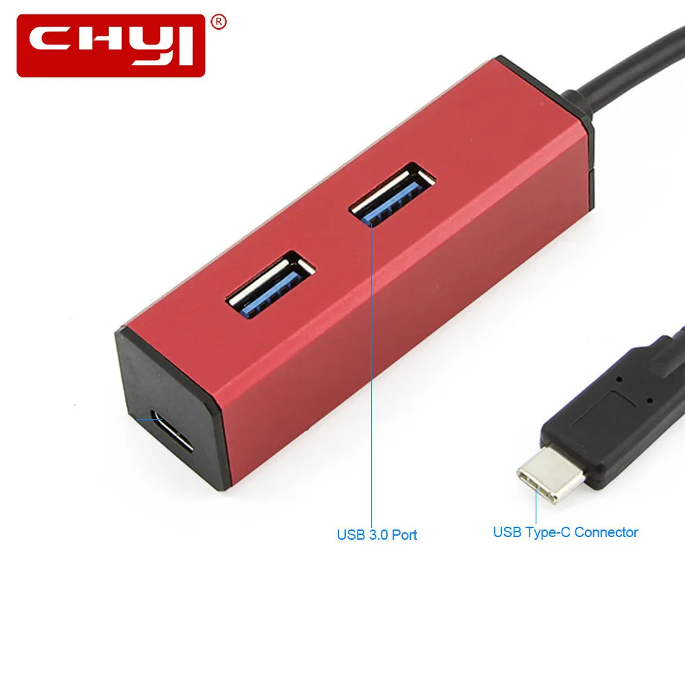 preço CHYI Multi C USB Hub Hub USB 3.0 Portas Com Tipo 2 C USB 3.1 Adaptador USB Hub Para Macbook acessórios Para PC