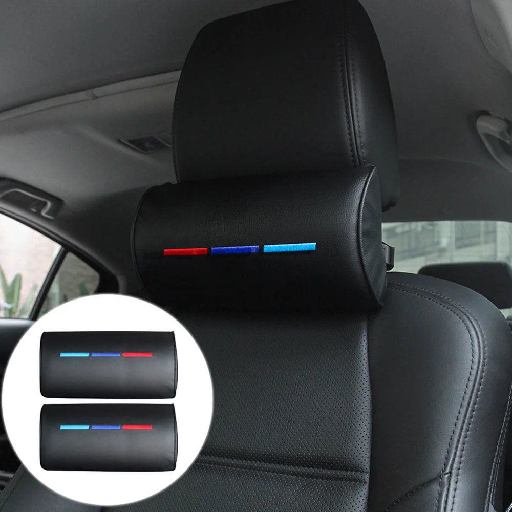 

Car Neck Support Leather Car Seat Head Rest Leather Soft Durable Pillow Pad