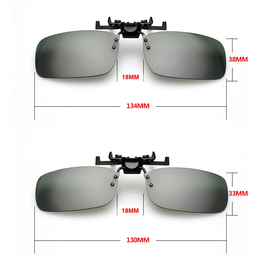 1 шт., поляризованные солнцезащитные очки ночного видения, очки с зажимом для вождения, линзы из смолы, очки для ночного вождения, автомобильные аксессуары