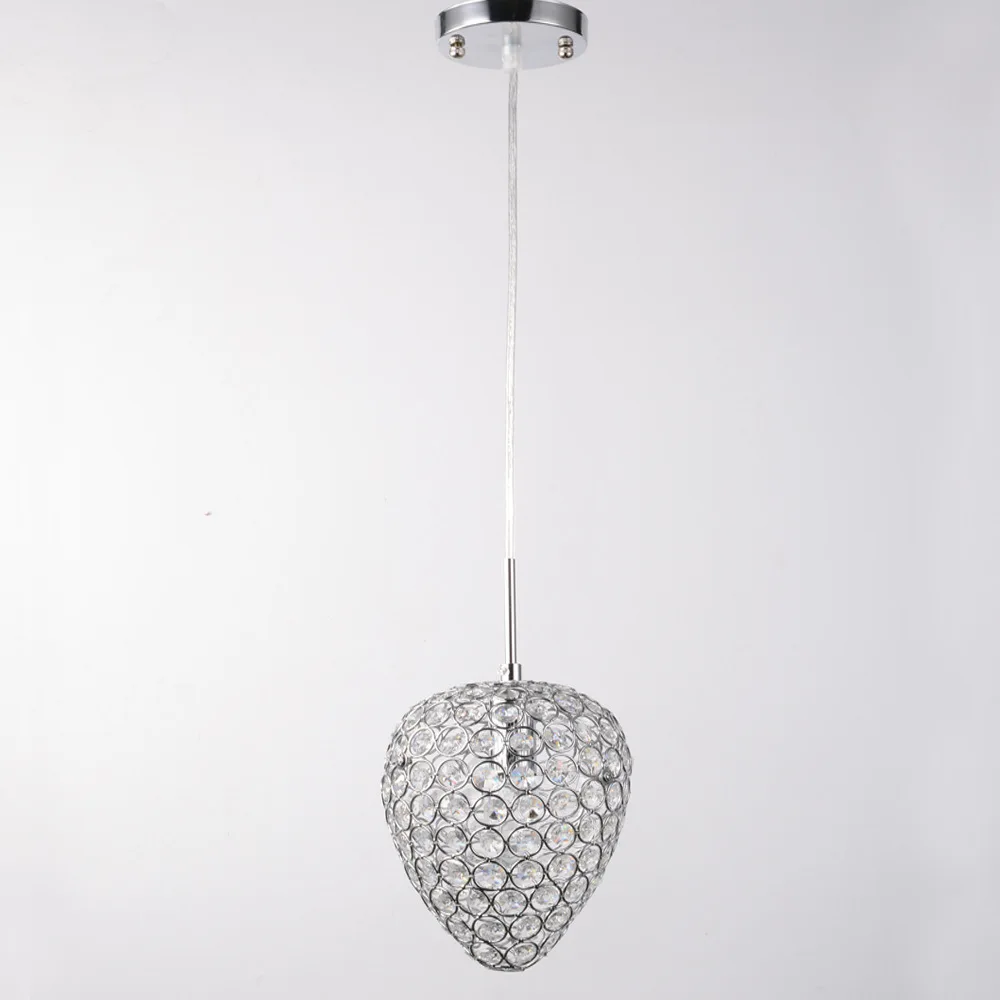 

Modern Simple Transparent K9 Crystal Chandeliers Led Lamp Creative Led Single E14 Bulb Chandelier Lighting Art Led Lustre Lamp 3