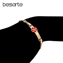 Детский браслет в виде сердца, золотые детские ювелирные изделия, крестины, детские браслеты для детей, Pulsera Bebe Bracciale Bambini Bebek Bilezik B0929