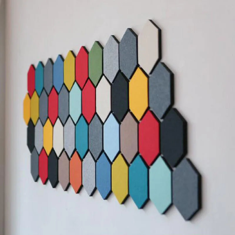 

Hot 10pc Home Living Kids Room Stickers Multipurpose Creative Felt Hexagon Colorful Wall Sticker Decorative Sheet Mural Ornament