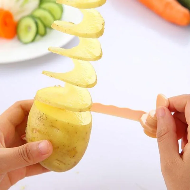 

Potato French Fry Cutter Kitchen Accessories Serrated Blade Easy Slicing Banana Fruits Potato Wave Random Color