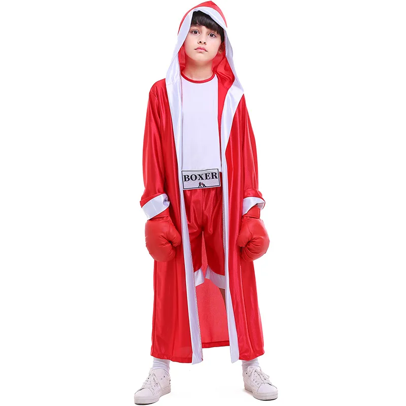 American Boxer Mens Fancy Dress Sports Occupation Uniform Adults Costume Outfit