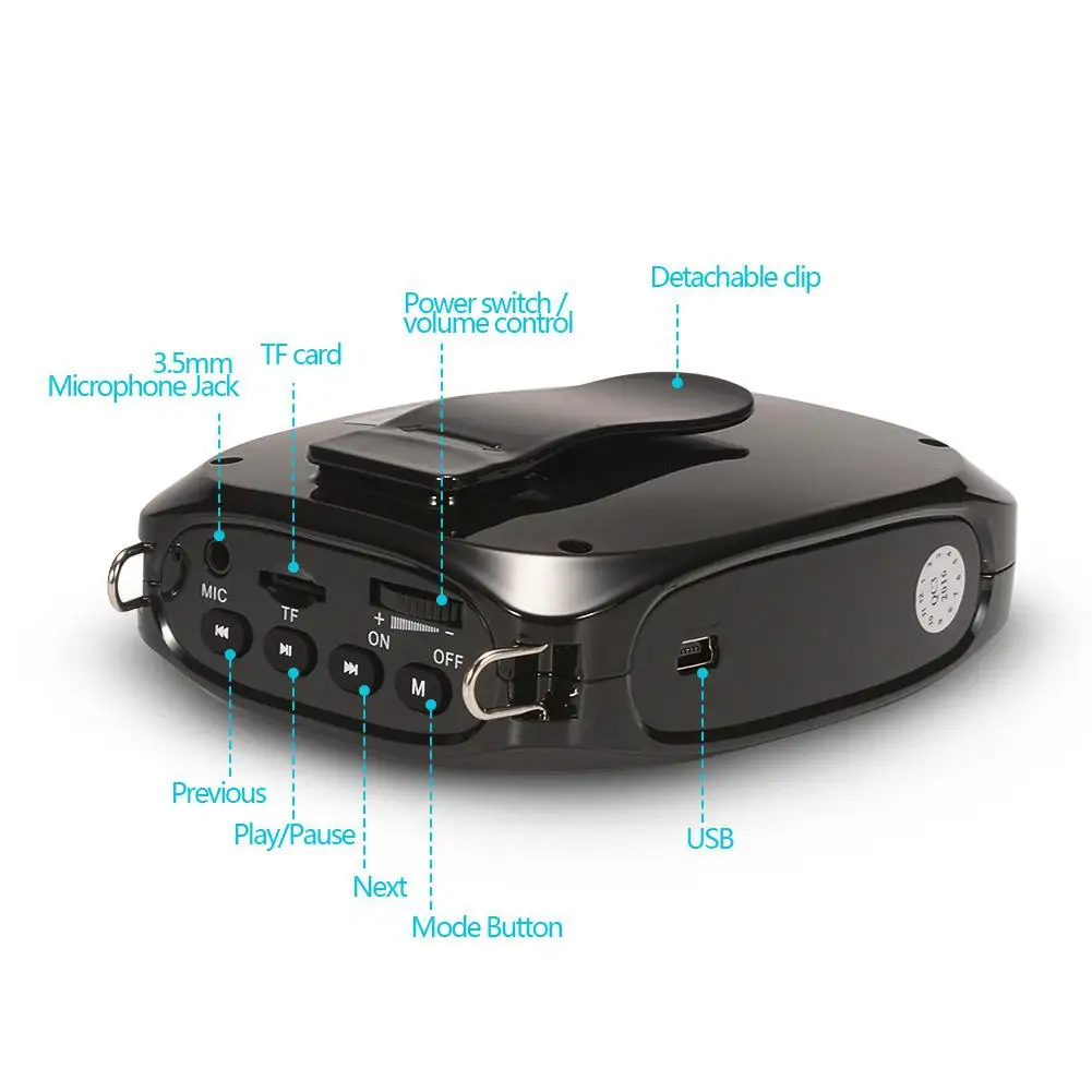 Ostart SHIDU ультра беспроводной портативный UHF мини аудио динамик USB Lautsprecher усилитель голоса для учеников Tourrist Йога инструкт