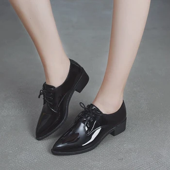 Ankle Strap Women Pumps Shoes Ladies Patent Leather Casual Fashion Pointed Toe Low Square Heel Shoes Elegant Office Party Shoes handmade christmas green emerald suede sheet leather heel greenery wedding shoes with knot open toe ankle strap d orsay pumps