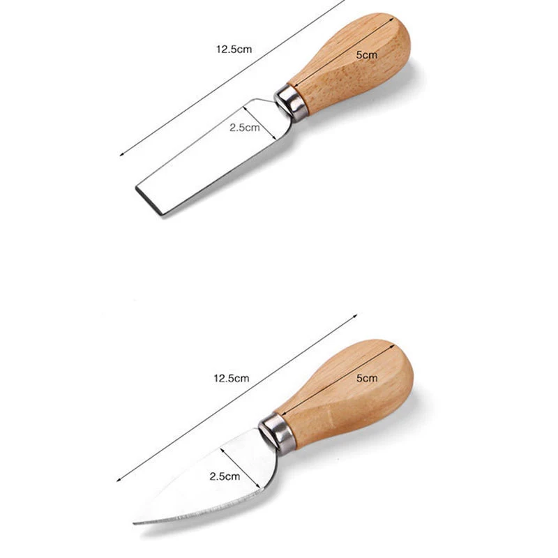 4 шт. нержавеющая деревянная ручка для сыра масло лезвие вилки резак набор кухонный инструмент для рукоделия