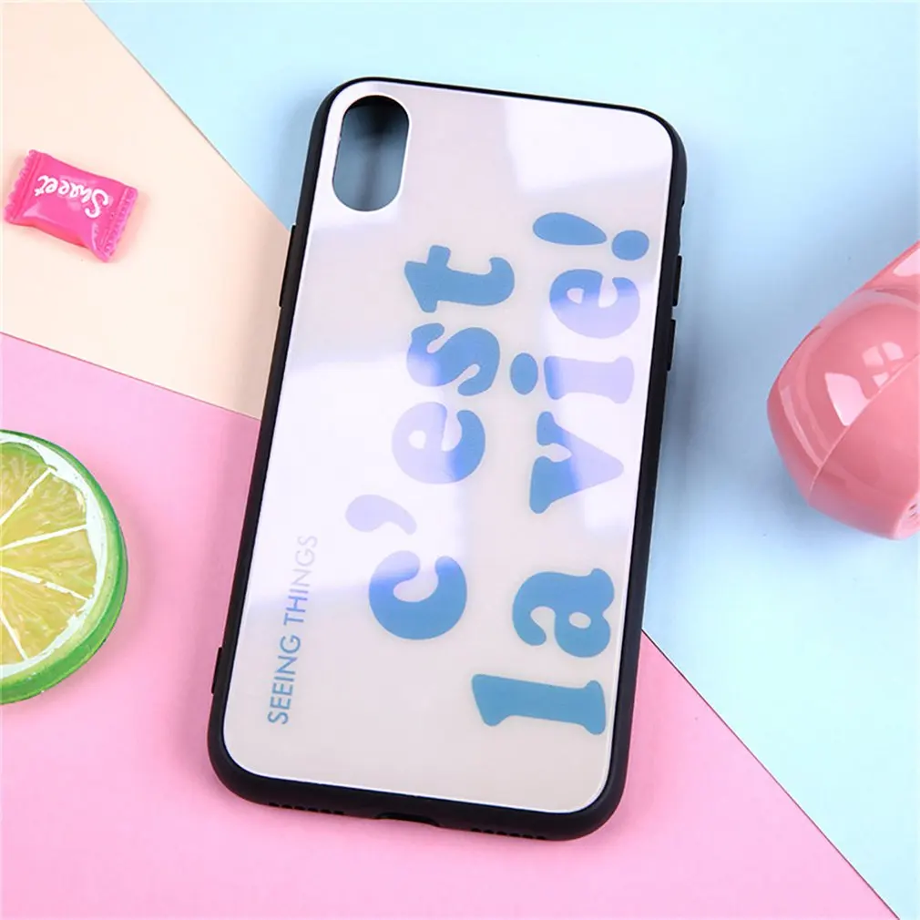 Simple English Letter Glass Phone Case Cover Shell Cellphone Case Protection Man Woman Fashion Accessories,Mobile Phone Simple English Letter Glass Phone Case Cover Shell Cellphone Case Protection Man Woman Fashion Accessories,Mobile Phone