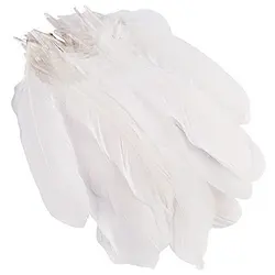 100 шт белый гусиные перья Craft для вечерние шляпа Свадебные украшения своими руками 15-22 см