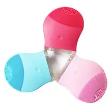 Электрический силиконовый щетка для чистки лица Уход за лицом Антивозрастная Массажная игрушка Отшелушивание омертвевшей кожи клетки разогревание пор удаление акне