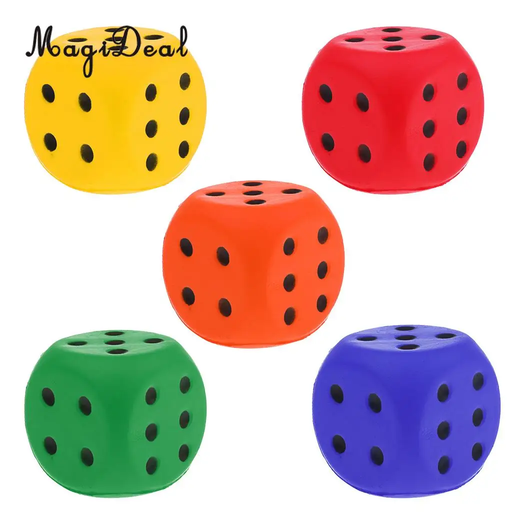  Sponge Dice Foam Dot Dice Playing Dice for Teaching Education Toy Green - 32900598920