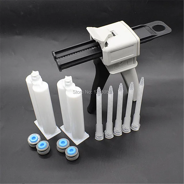 50ml Glue Gun Two Component AB Glue Dispensing Gun Dispenser with 2 set