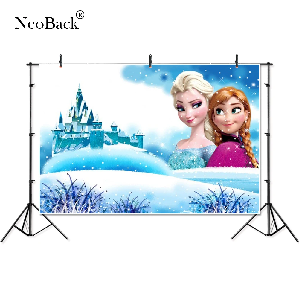 

Thin Vinyl frozen castle snow ice love baby Photography studio Backgrounds Photo Studio Children Printed Photographic Backdrops