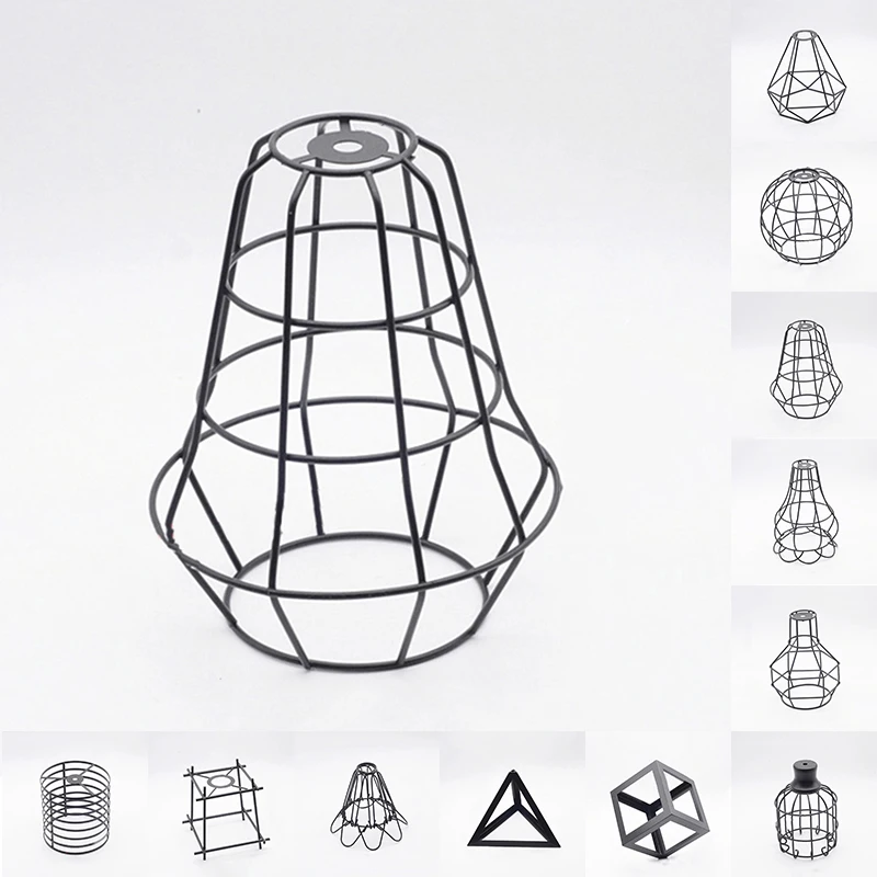 Винтажный промышленный подвесной светильник в металлической клетке с проволочной рамой, потолочный светильник в стиле лофт, абажур G