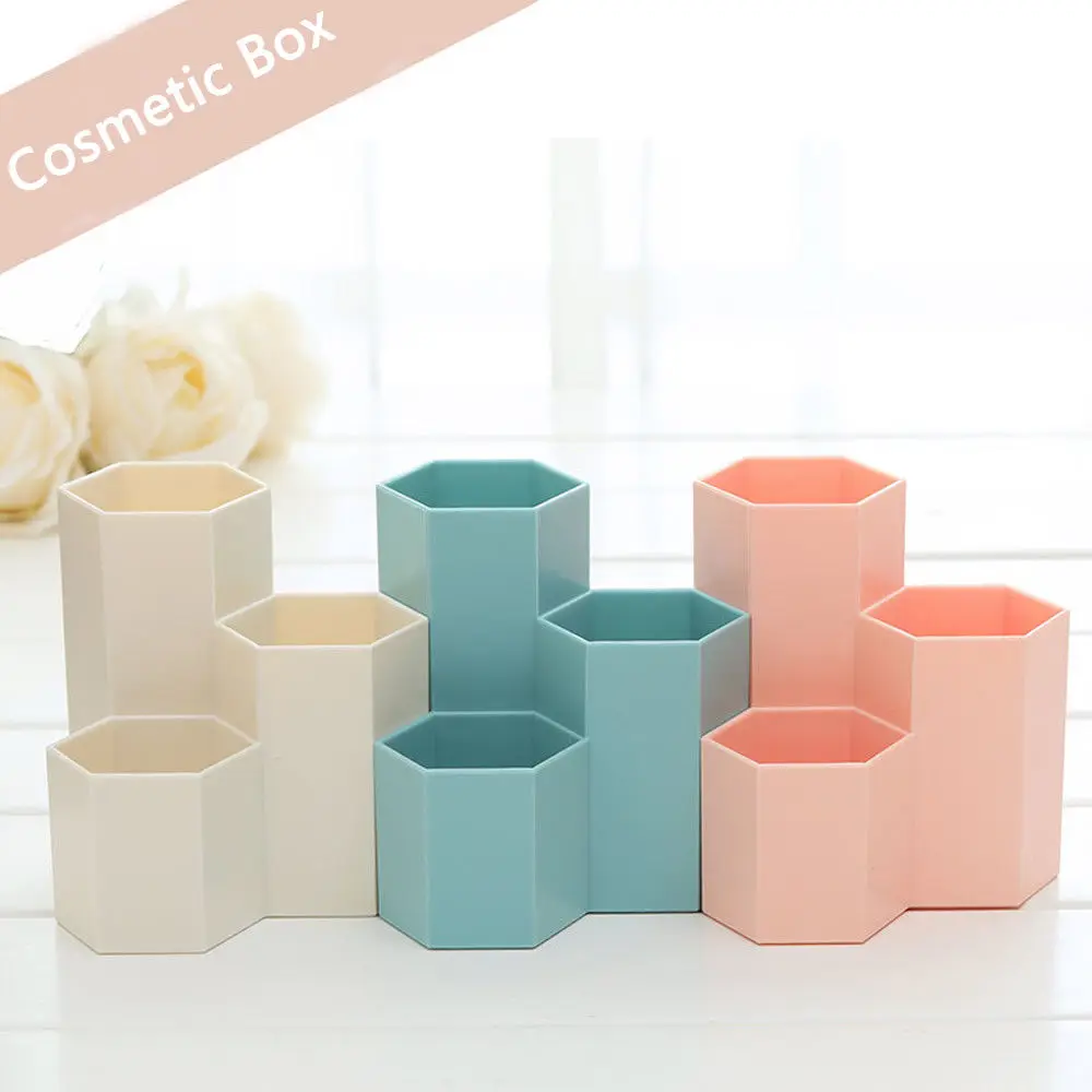 

Make Up Brush Holder Storage Box Cosmetic Storage Box Case Pen Organizer Container Decor Office Tools Gift
