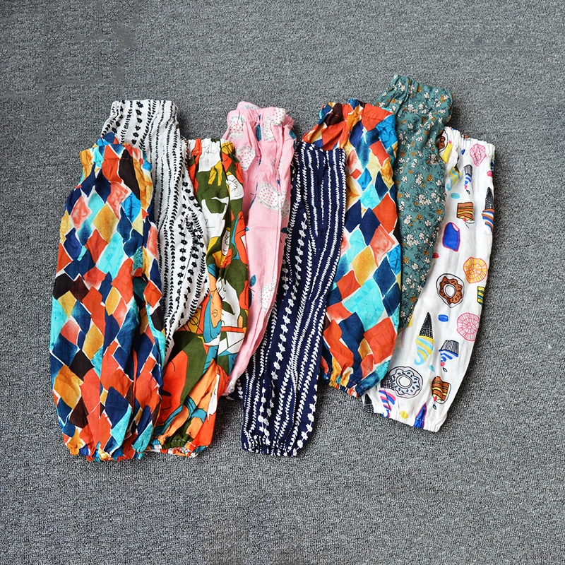 

Trade Pure Original Children Girl Baby Pure Cotton Cotton Yarn Thin Section Summer Defence Mosquito Pants Bloomers 90-130