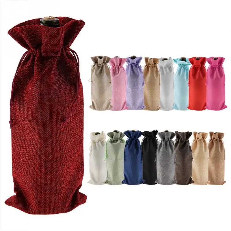 

12pcs Durable Wine Bags Non-woven Fabric Red Wine Bottle Glass Bag Travel Pouch Gift Weddings Reusable Wine Accessories