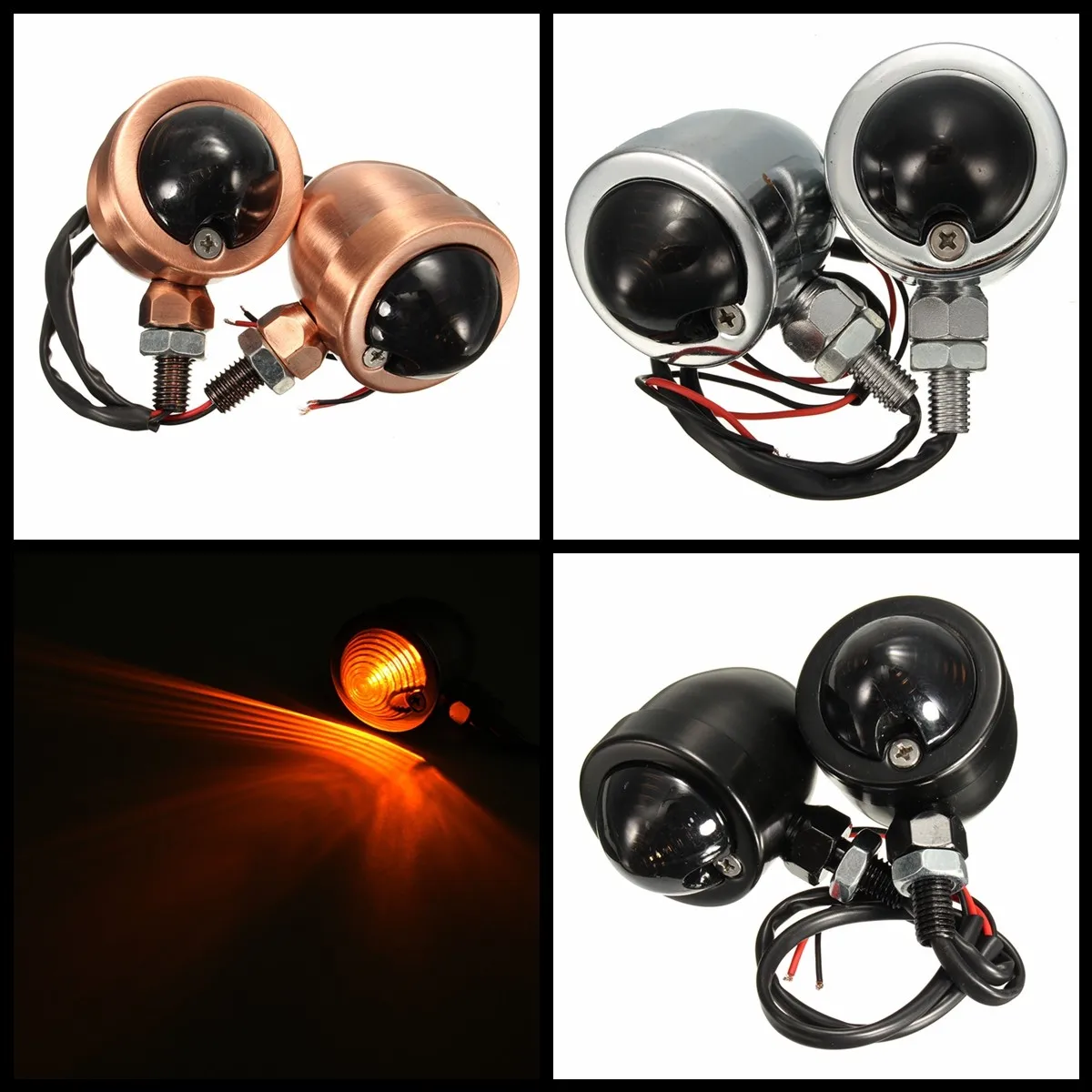 

12V 10W/Set Universal Motorcycle Flasher Turn Signal Light LED Indicators light Brake Rear Running Lamp Amber light for HONDA