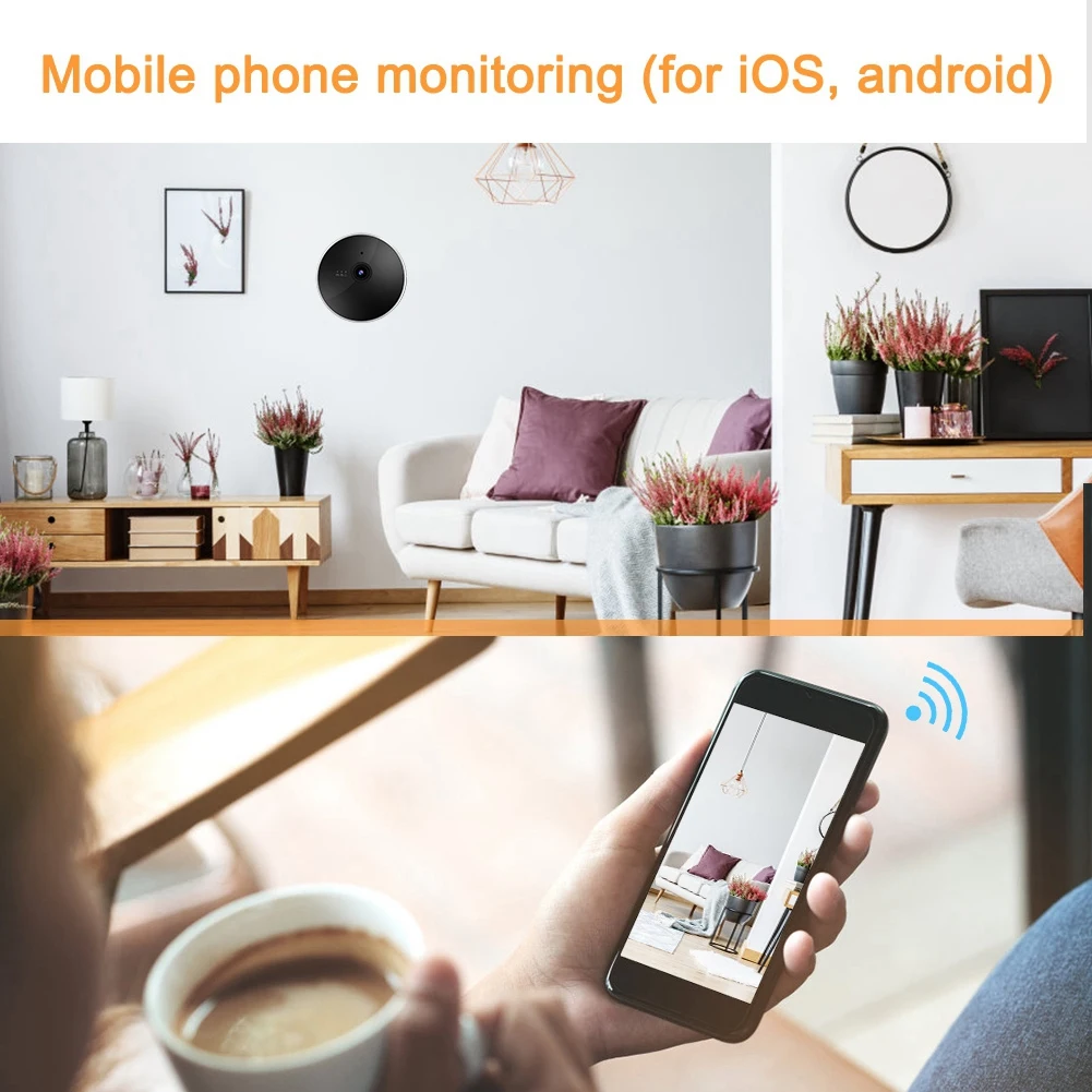 Камера наблюдения куб 1080P умная WiFi камера сетевая безопасности монитор на