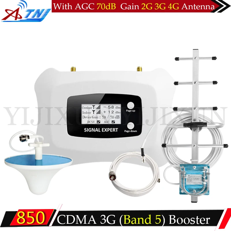 Hot !!ALC 75dB 850MHz Repeater 3G GSM CDMA 850mhz Mobile signal Booster UMTS LTE Cell Phone Signal Repetidor Amplifier | Мобильные