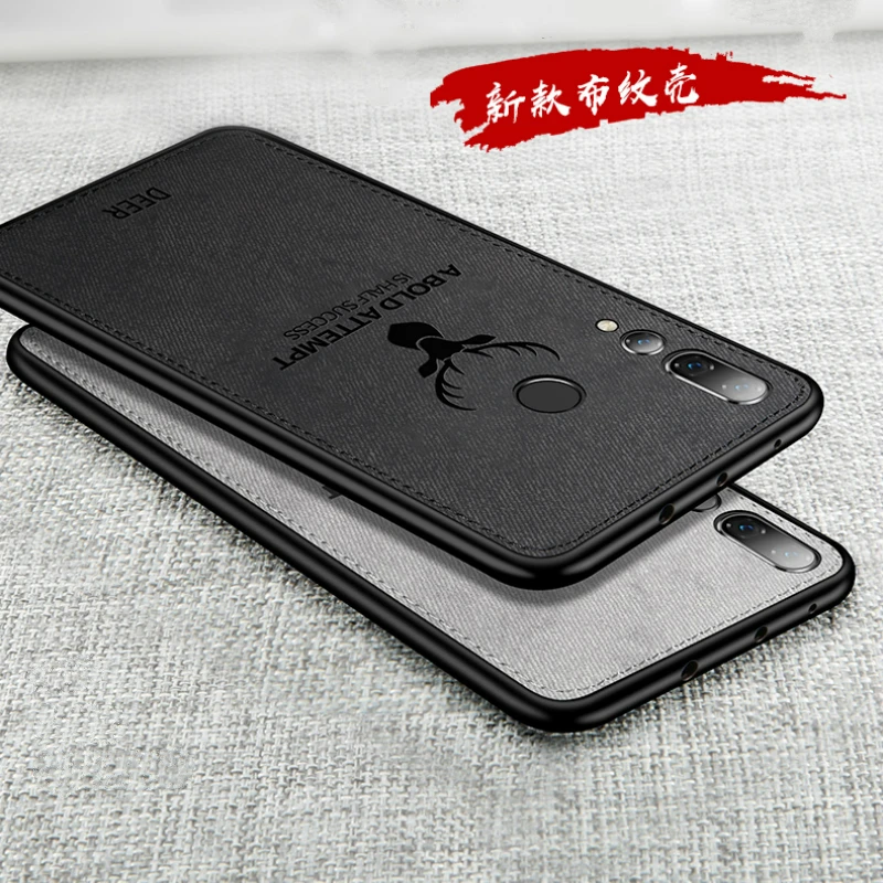 

Phone Case For Huawei P Smart 2019 Nova 3i P20 Lite/Pro Y9 2019 Case on Honor 8C 7A 7X 8X max 10 9 lite Cloth Weaving Deer Cover