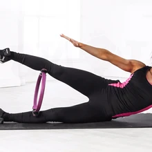 Гимнастические Аэробные кольца для занятий пилатесом кольцо для йоги круг колесо для фитнеса с двойной ручкой массаж тела петли похудение оборудование