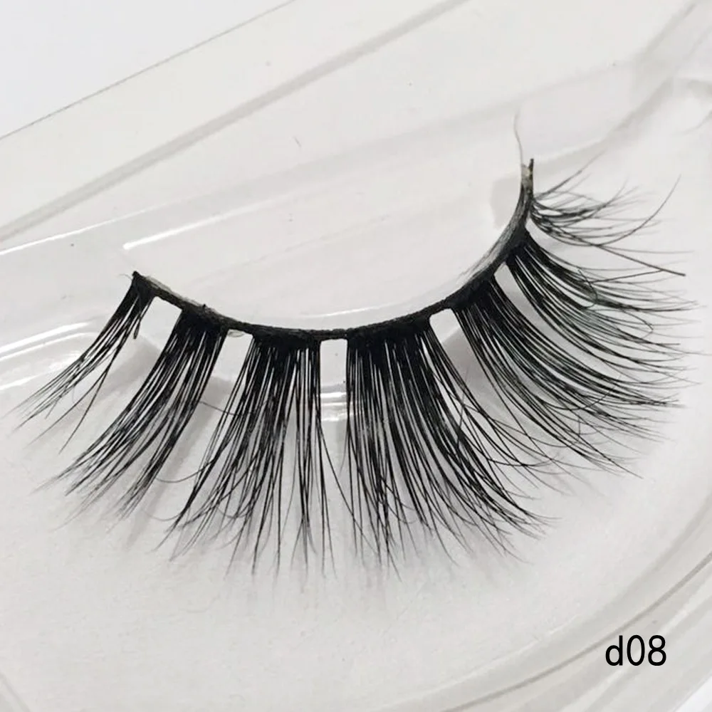 Askuu d08 false eyelashes 3d mink lashes natural fake eye lash faux cils for eyelash extension supplies customized packaging box | Красота и