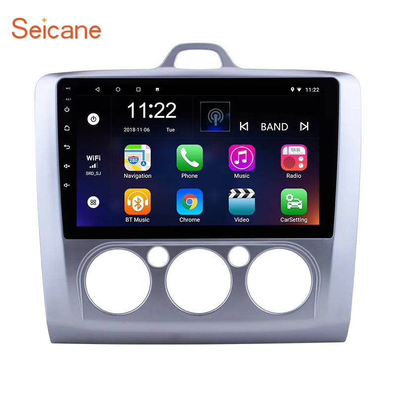 Seicane 9 &quotAndroid 8 1 четырехъядерный автомобильный медиаплеер радио GPS Navi для 2004 2011 ford